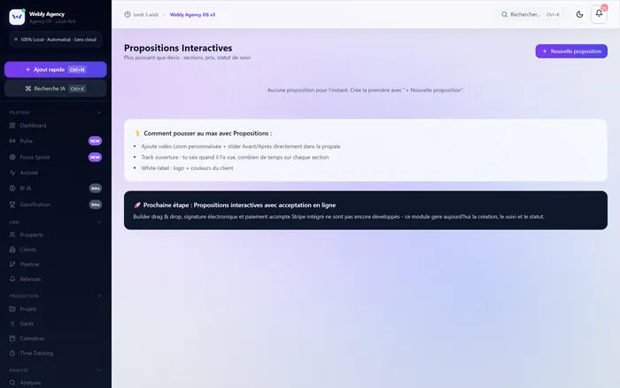 Éditeur de proposition commerciale.